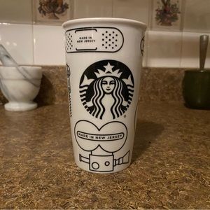 STARBUCKS New Jersey Made In New Jersey NJ Ceramic Travel Tumbler Mug 12oz